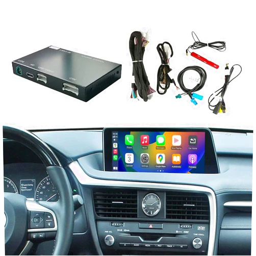 Ninetom Wireless Carplay Retrofit Kit Decoder for Lexus RX NX ES UX LS LX RC LC GS is Series 2014-2019 Year, Support Android Auto, Mirror Link, Backup Camera, YouTube, Original Car Function