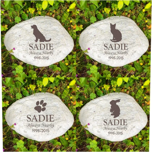 MARYTUMM Personalized Pet Memorial Stone by Waterproof Resin, Custom Pet Stone Markers, Pet Keepsake Gift, Dog Loss Gift, Cat Sympathy Gift