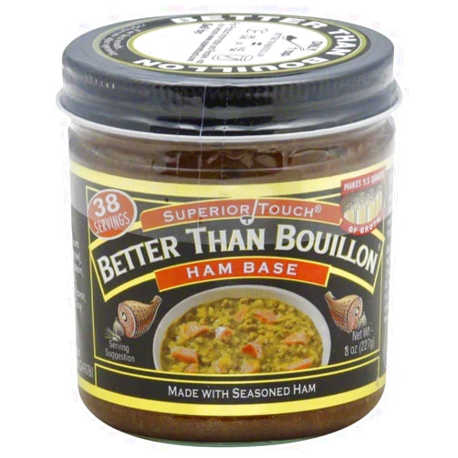 Better Than Bouillon Premium Ham Base, Made with Seasoned Ham, Blendable Base for Added Flavor, 38 Servings Per Jar, 8-Ounce Jar (Pack of 2)