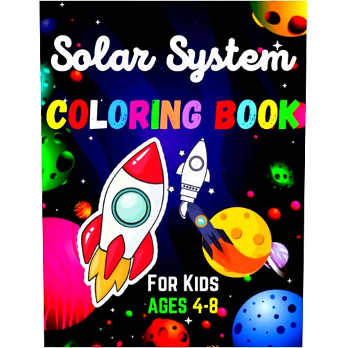 Chomicha red Solar System Coloring Book for Kids Ages 4-8: Fun Facts of Space Planets from Our Solar System for Children Coloring, Mazes, Dot to Dot, Puzzles