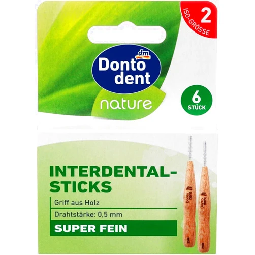 Generic Dontodent Interdental Brushes Nature 0.5 mm ISO 2, 6 pcs