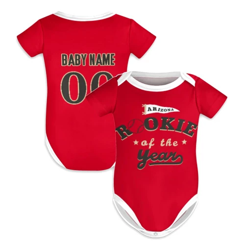 LG7SOGH Custom Baseball Bodysuit,Toddler Romper Add Number Name,Rookie of the Year Bodysuit for Infant,Baby Cloth 3-6M 9M 12M