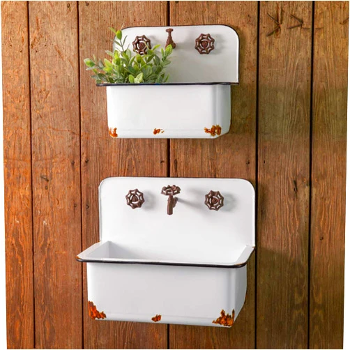 CTW Home Collection Set of Two Sink Wall Planters