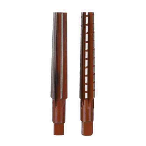 Walfront 2Pcs High Carbon Steel Straight Shank Morse Taper Reamer Rough + Fine Hand Reamer Set Replacement(MT2#)