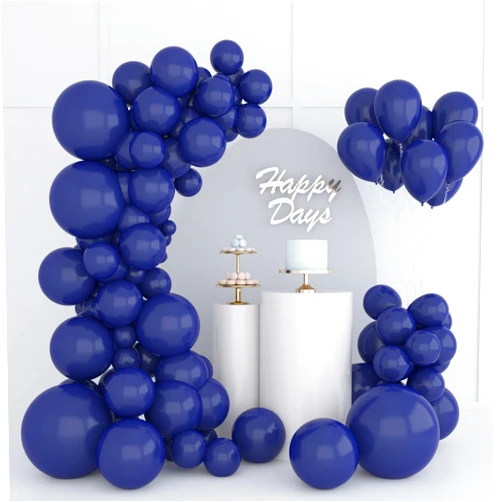 KUULBELA 134Pcs Navy Blue Balloons Different Sizes 5 10 12 18 Inch Navy blue Latex Balloon for Birthday Wedding Baby Shower.