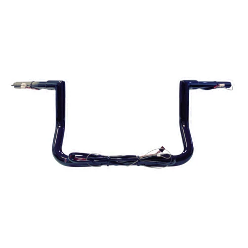 Dominator Industries 1 1/4” Prewired 10” Gloss Black Miter Bar Apes compatible with Harley-Davidson Electra & Street Glide, Special, Ultra Limited, Low - Handlebars for 2014-2023