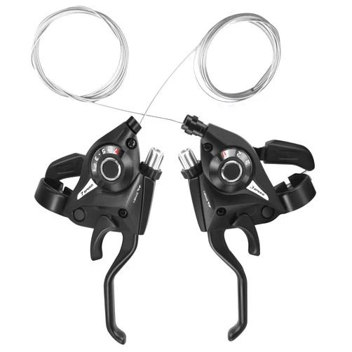 KAKO Shifter 3x7 Speed Shifter Brake Lever Combo 21 Speed Shifter Set and Brake Levers with Inner Cables Compatible with Bicycle Mountain Bike
