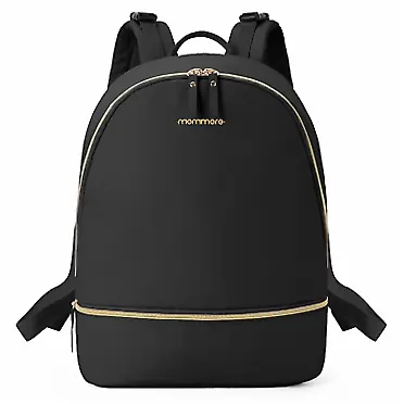 mommore Diaper Backpack Fashion Diaper Bag for Baby Care, Large Black Large