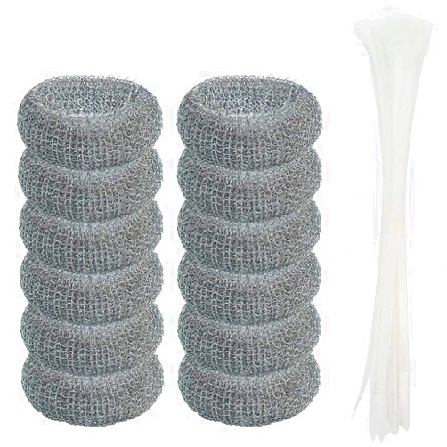 Wobe 12 Pack Washing Machine Lint Traps with 12 Nylon Cable Ties, Wobe Laundry Mesh Washer Sink Drain Hose Screen Filter the Laundry Water Lint Trap Snare Net Rustproof Lint Catcher