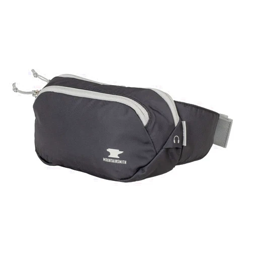 Mountainsmith Vibe Lumbar Waist Fanny Hip Pack, Running, Hiking, Travel, Dog-Walking, Outdoor Activities with 2 Zippered Pockets, Heritage Black