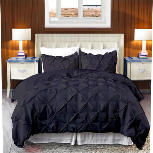 EASYCOT Pinch Pleated Pintuck Pillowshams. Luxuriously Soft 100% Cotton with Textured Pintuck Pleats and Corner Ties (Standard Shams,Dark Gray)