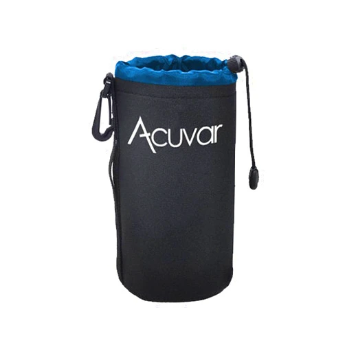 Acuvar Large Neoprene (Blue and Black) Soft Pouch for Canon, Sony, Pentax, Sigma, Olympus DSLR and SLR Camera Lens