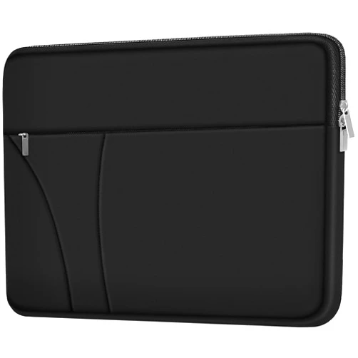 JOCYRN Laptop Sleeve Case 15.6 inch, Shockproof Protective Carrying Briefcase Computer Bag with Zippered Pocket, Slim Traveling Laptop Cover Compatible for HP, Dell, Asus, Lenovo, Notebook, Black