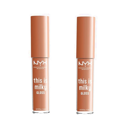 NYX PROFESSIONAL MAKEUP Pack of 2 NYX this is Milky Gloss Lipgloss, Cookies & Milk TIMG07