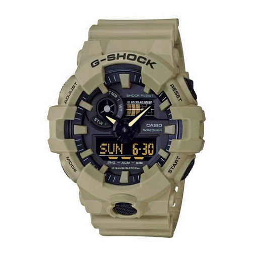 Casio Men's XL Series G-Shock Quartz 200M WR Shock Resistant Resin Color: Matte Tan (Model GA-700UC-5ACR)