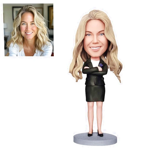 FASHIONBОBBLEHEAD Custom Bobble-Heads Figurine Customized Doll. Elite Female Lawyer Custom Bobble Head, Custom Personalized Unique Handmade Bobbleheads Figurine,Action Figure Based on Your Photo.