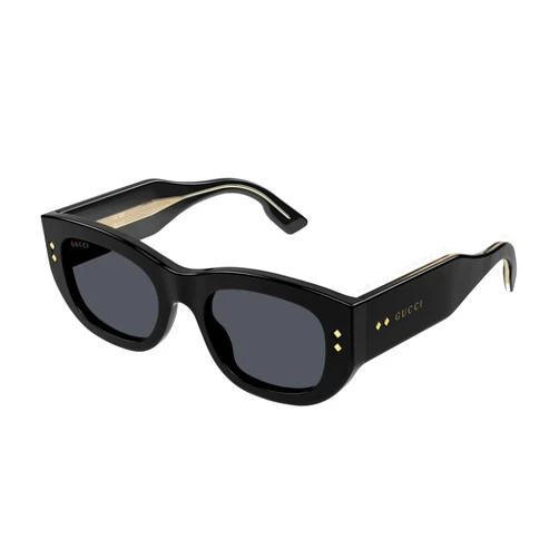 Gucci GG1215S 002 Sunglasses Women's Black/Grey Rectangle Shape 51mm