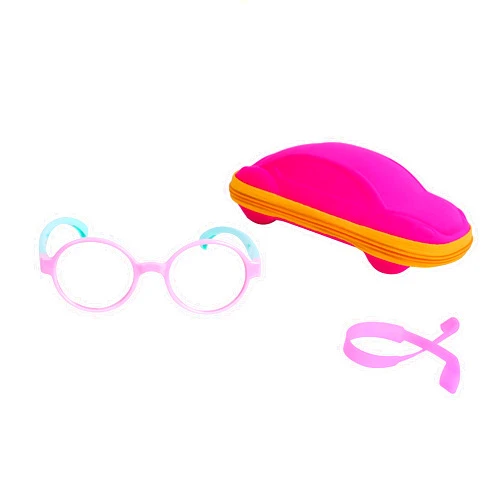 JoXiGo Kids Glasses Clear Lens Blocking Blue Light Flexible Rubber Frame + Strap + Case