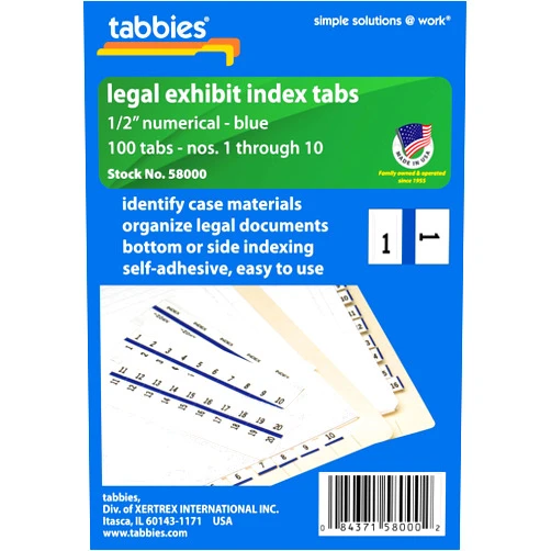 Tabbies Index Divider Index Diveder (58000) - White