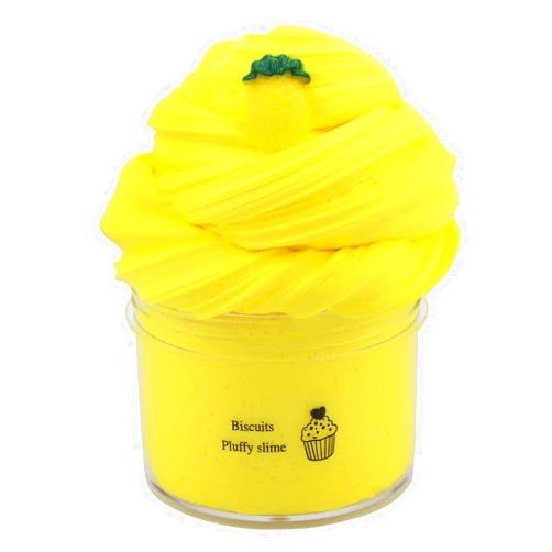 Roadoor Butter Slime Kit 1 Pack, Scented Stretchy Fruit Cloud Slime, Soft and Non-Sticky DIY Sludge Toy with Charms for Boys Girls (Pineapple, 70ML)
