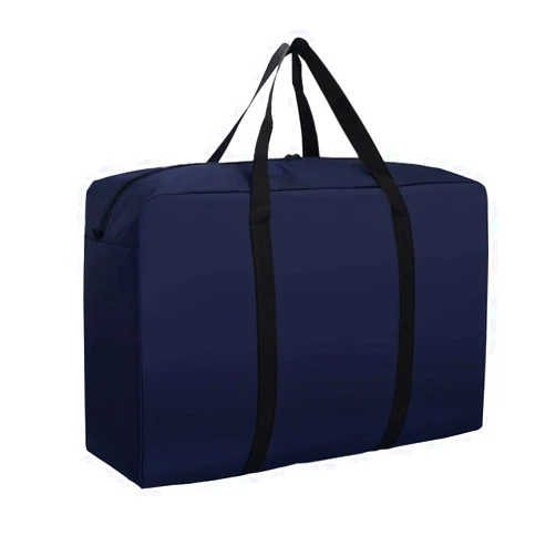 YXH Heavy Duty Extra Large Moving Bags,150L Waterproof Travel Duffle Bag with Zippers & Reinforced Handles- Space Saving Storage Totes,for Bed Organize Clothing,Blanket(Navy Blue)