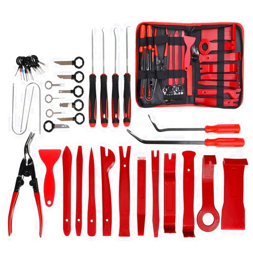 JOJOY LUX 41 Pack Auto Trim Removal Tool Set for Car Audio Dash Door Panel Window Molding,Auto Clip Pliers Fastener Tool Kit, Car Upholstery Repair Kit, Tool Kit with Zipper Bag