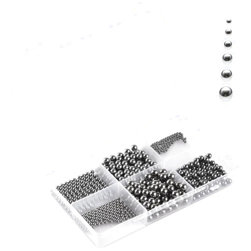CHAMDONE Ball Bearings 610 Pcs 6 Size Assorted Loose Bearing Balls 3/32