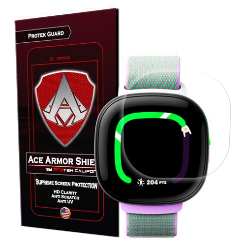 A ACE ARMOR SHIELD BY PROTEK CALIFORNIA ACE ARMOR SHIELD Premium Screen Protector compatible for the Fitbit Ace LTE