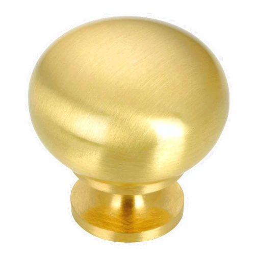 Richelieu Hardware BP5923160 Rockaway Collection 1 1/4-inch (32 mm) Satin Brass Functional Cabinet and Drawer Mushroom Knob for Kitchen, Bathroom, and Furniture
