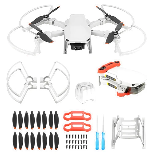 Craznick Mini 4K/Mini 2 SE/Mini SE/Mini 2 Propellers: with Propeller Guard Landing Gear Leg Extensions Propellers Holder Gimbal Cover Total 24 Pcs for DJI Mini 2 SE/Mini SE/Mini 2 Drone Accessories Set
