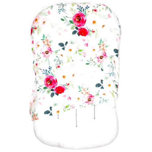 TANOFAR Baby Loungers Cover, Floral Newborn Lounger Cover, Baby Nest Cover for Girls, Removable Slipcover for Infant Padded Lounger, Snugly Fit(Lounger not Included)