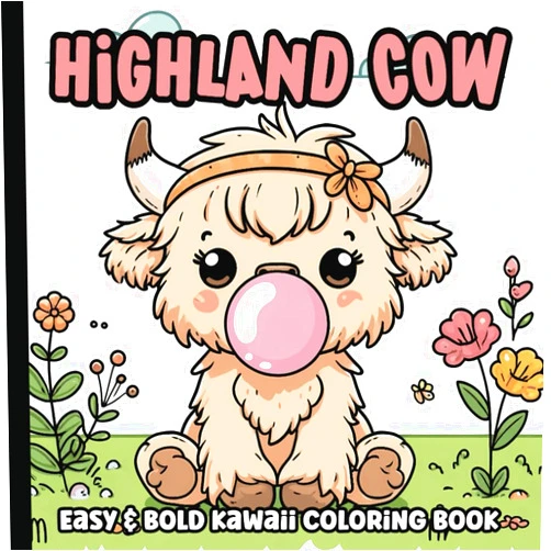 By Noah and Lucy Publishing (Author) Highland Cow Coloring Book: Bold and Easy Large Print Animal Images | Simple and Cute Baby, Girl and Boy Cow Images for Adults, Teens and Kids | 8.5 x 8.5 inches