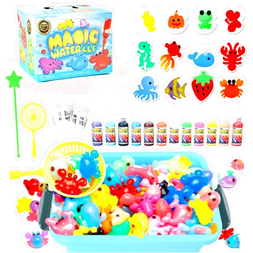 PIXATA Magic Water Toy Elf Kit,Aqua Animal Fairy Water Gel Creative Magic Pet Water Creation kit, 12 Color Gels, Arts & Crafts DIY STEM Kits Children's DIY (12 Colors)