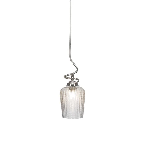 Toltec Lighting Capri 1 Light Pendant in Brushed Nickel (900-BN-4280)