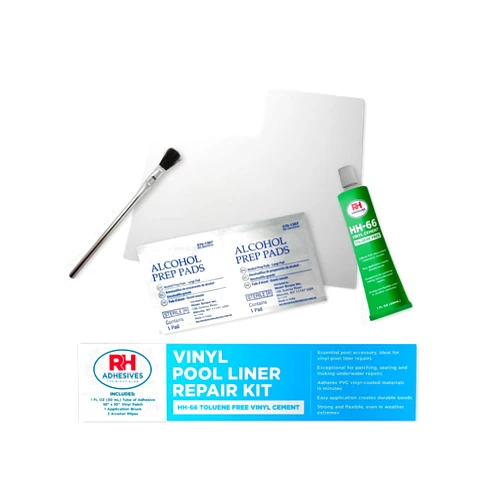 RH Adhesives Vinyl Pool Liner Repair Kit – Pool Patch Repair Kit with HH-66 TF Vinyl Cement – Inflatable Patch Repair Kit for Pool Liners & PVC – RH Adhesives (Clear, 20 Gauge Vinyl)
