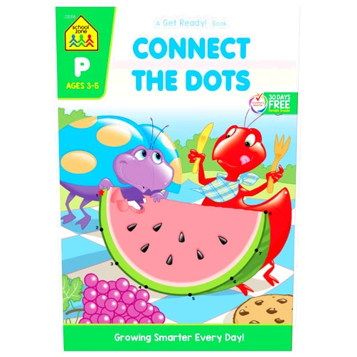School Zone,Joan Hoffman,Barbara Gregorich,Ph.D. Shannon M. Mullally,Robin Boyer School Zone - Connect the Dots Workbook - 32 Pages, Ages 3 to 5, Preschool, Kindergarten, Dot-to-Dots, Counting, Number Puzzles, Numbers 1-10, Coloring, and More (School Zone Get Ready!™ Book Series)