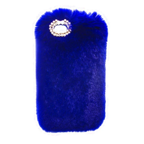 Xiayu Case for Galaxy S7,Soft Rex Rabbit Fur Fluffy Plush Back Case For Samsung Galaxy S7 (Blue)