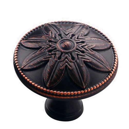 Generic 4 Pack - Oil Rubbed Bronze Cabinet Knobs Copper, 1-2/5” Dia Knobs for Cabinets and Drawers Bronze,Oil Rubbed Bronze Knobs for Dresser Drawers Bathroom Kitchen Cabinet Drawers bi-fold Knobs Bronze