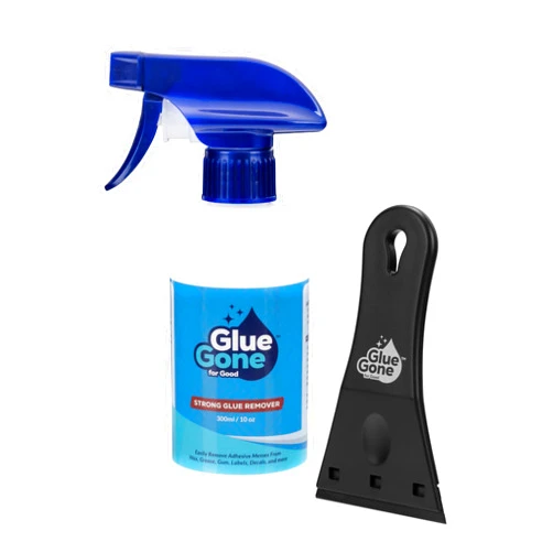 Glue Gone 10 oz Adhesive Remover - Versatile, Gentle Solution for Stubborn Residue Like Wax, Grease, Gum, Labels, Decals, and More - Works on Wood, Plastic, Glass, Metal, and Other Surfaces