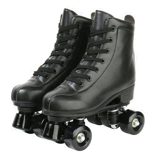 XUDREZ Roller Skates,Double Row Skates Adjustable Leather High-top Roller Skates Perfect Indoor Outdoor Adult Roller Skates with Bag