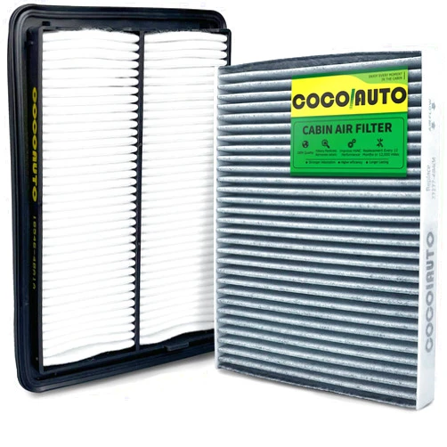 COCOAUTO Cabin Engine Air Filter Set Fits Nissan Rogue 2.5L(2014-2020), Rogue 2.0L Hybrid(2017-2019), Rogue Sport 2.0L(2017-2022), Qashqai 2.0L(2017-2023), Cross between Models 272774BA0A & 165464BA1A