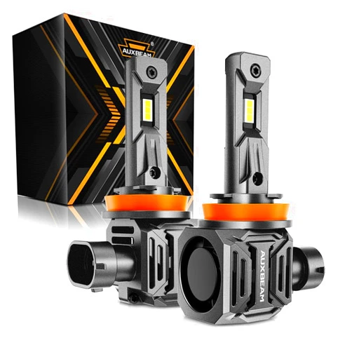 Auxbeam H11 H9 H8 Fog Light, Upgraded 24000LM 700% Super Brightness & 6500K Cool White H9/H8 Wireless Light Bulb for UTV/ATV Offroad Vehicle