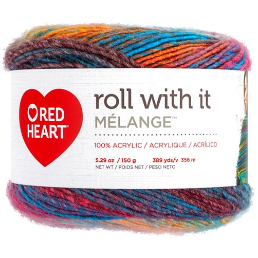 Red Heart Roll with it Melange Show Time