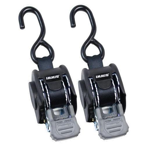 BoatBuckle Mini G3 Retractable Transom Tie-Down, 1400 lbs Break Strength, 1 x 72-Inch, 2-Pack