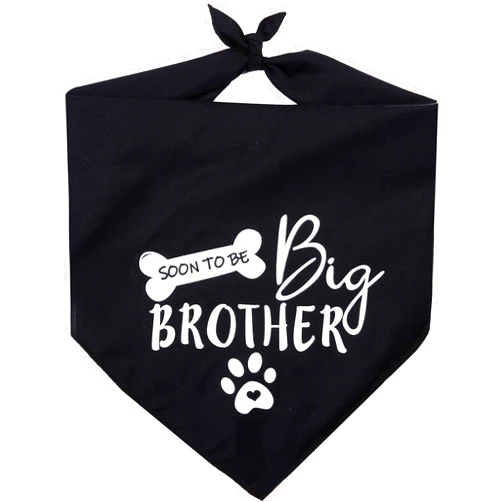 Pawskido Big Brother Dog Bandana Reversible Triangle Bibs Pet Scarf