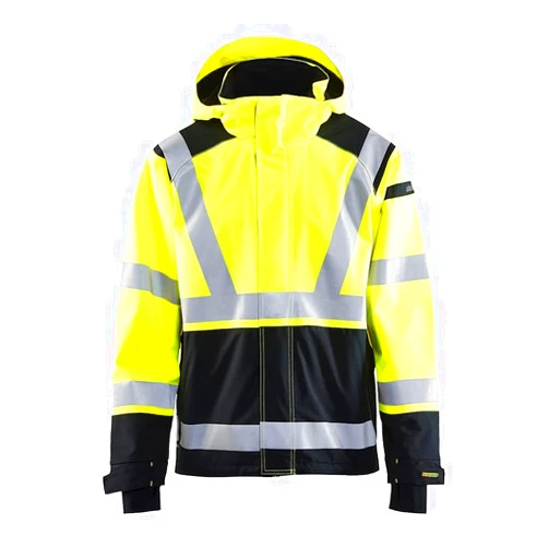 BLÅKLÄDER Men's Watertight High Visibility Reflective Hi-vis Premium Shell Safety Jacket
