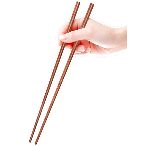 GLAMFIELDS 12 Inches Long Wenge Wood Chopsticks for Hotpot Reusable Chinese Style Chopsticks Kitchen Chop Sticks 2 Pairs