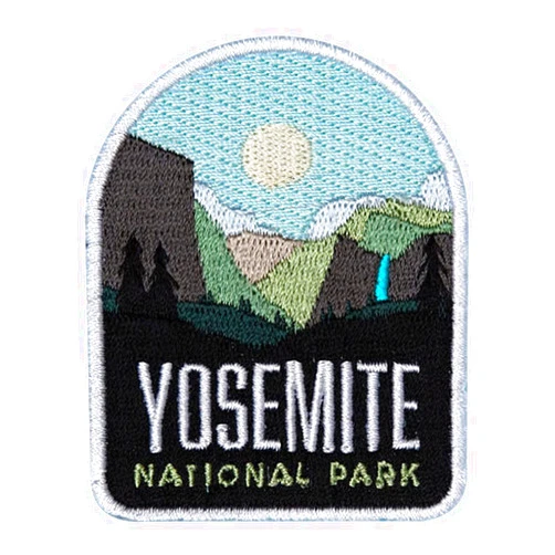 VAGABOND HEART Yosemite National Park Iron On Patch - Jackets Backpacks Clothing - Travel Souvenir Badge - Half Dome Sew On or Iron On Applique for Jeans Hats Bags - Gift for Travelers - 2.75 x 2 inch