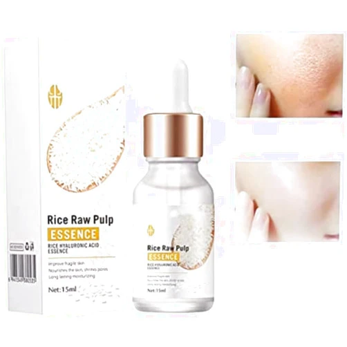 LCMine Crema De Arroz Para La Piel De Cara Y Cerrar Los Poros Quitar Manchas, Crema De Arroz Para Blanquear La Piel, White Rice Serum for Face, Deep Moisturizing Nourish Facial Serum Essence