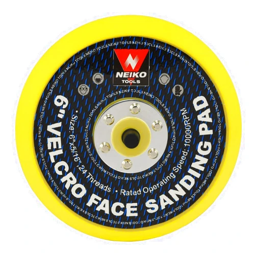 NEIKO 30263A - 6 inch Sanding Discs Hook and Loop, 5/16” Arbor with 24 Thread Mounts, 10,000 RPM, Sanding Pads for Orbital Sander and DA Sander, Hook n Loop Backing Pad